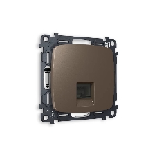 Комплект механизма компьютерной розетки OMEGA Темная бронза матовый RJ-45(8P8C) CAT6 с шторкой QUANT (OP6420, VM188) MO642010 Комплект механизма компьютерной розетки OMEGA Темная бронза матовый RJ-45(8P8C) CAT6 с шторкой QUANT (OP6420, VM188) MO642010