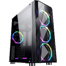 Компьютерный корпус Aerocool/Formula F-3401 (V1) черный без БП ATX 3x120мм 2xUSB 2.0 1xUSB 3.0 audio bott PSU