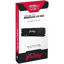 Накопитель SSD Kingston Fury Renegade, 4096Gb, M.2(22x80мм), NVMe, PCIe 5.0 x4, 3D TLC, R/W 14800/14000MB/s, IOPs 2 200 000/2 200 000, TbW 4000, DWPD 0.5 (12 мес)