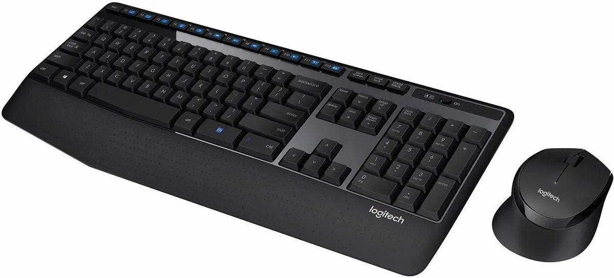 Комплект клавиатура+мышь Logitech MK345 беспроводной, USB, 1000 DPI, чёрный/серый