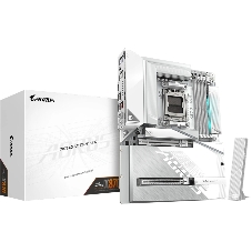 Материнская плата Gigabyte X870 AORUS STEALTH ICE, AM5, AMD X870, 4xDDR5, 2xSATA, 4xM.2, 1xPCIe 5.0 x16, 1xPCIe 4.0 x16, 1xHDMI, 1x5Gb LAN, Wi-Fi 7, Bluetooth 5.4, 2xUSB-C 40Gbps (USB4), 1xUSB-C 10Gbps, 4xUSB-A 10Gbps, 4xUSB-A 5Gbps, 4xUSB-A 2.0, 3x3.5 мм + S/PDIF оптический, 7.1, ATX
