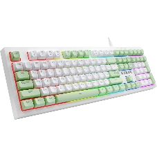 Клавиатура Defender Karon GK-129 проводная, USB Type-A, белый/зеленый