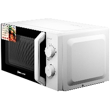 Микроволновая печь Brayer BR2507 белый, 20 л, 700 Вт, переключатели - поворотный механизм