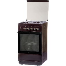 Плита Газовая Flama N FG 24239 B коричневый (стеклянная крышка) реш.чугун