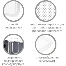 Чехол (клип-кейс) DF sCase-125 для Samsung Galaxy A03 Core прозрачный