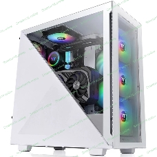 Компьютерный корпус Thermaltake Divider 300 TG ARGb белый без БП ATX 2x120мм 2xUSB 3.0 audio front door bott PSU