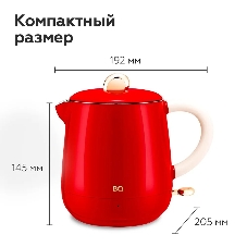 Чайник электрический BQ KT1717P Red. Мощность:1000 Вт, Объем 0,6л