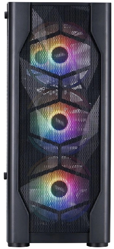 Корпус 1STPLAYER DK D4 FRGB Black, Midi-Tower, чёрный, 4 x 120 мм