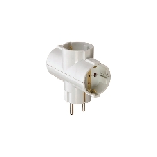 Сетевой разветвитель General GTS-T-3-16-G, 16А, 3 места, Т-образный, с заземлением