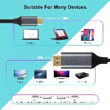 Кабель USB3.1 CM-DP 1.8M CU422MC-1.8M VCOM