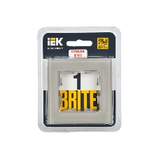 Рамка 1-местная IEK BRITE РУ-1-2-БрД (BR-M12-G-K30) стекло дымчатый