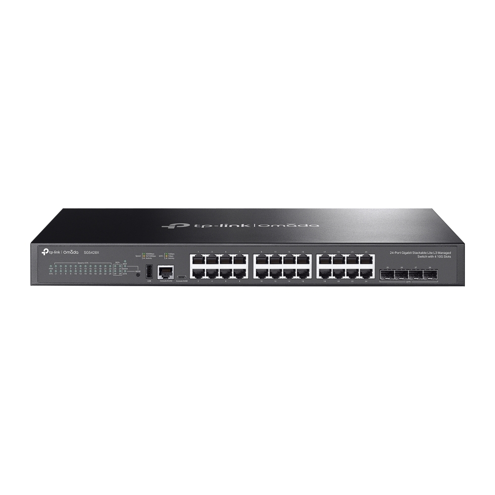 Коммутатор TP-Link Omada SG5428X, 24×1 Гбит/с + 4×10 Гбит/с SFP+, управляемый
