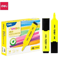 Текстовыделитель Deli EU366-YL Jumbo, скошенный пишущий наконечник, 1-5мм, желтый Текстовыделитель Deli EU366-YL Jumbo, скошенный пишущий наконечник, 1-5мм, желтый