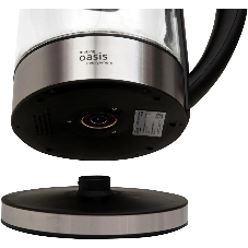 Чайник электрический Oasis K-7GS стальной+черный 1,7л. 2200Вт