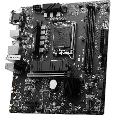 Материнская плата MSI B760M BOMBER WIFI, LGA 1700, Intel B760, 2xDDR5, 4xSATA, 2xM.2, 1xPCIe 4.0 x16, 1xPCIe x1, 1xVGA, 1xHDMI, 1xDP, 1x2.5Gb LAN, Wi-Fi 6E, Bluetooth 5.3, 4xUSB-A 5Gbps, 2xUSB-A 2.0, 1xPS/2, 3x3.5 мм, 7.1, чёрный, mATX