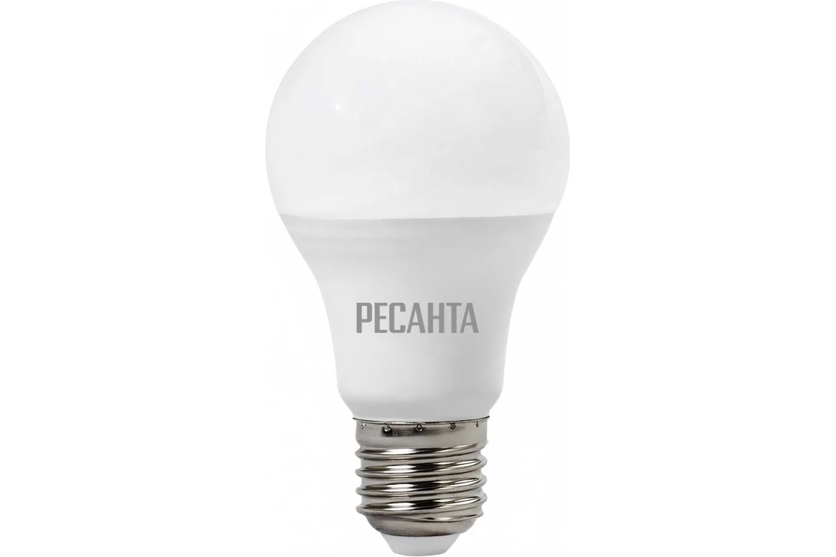Лампа светодиодная Ресанта LL-R-A60-7W-230-3K-E27 груша, 7 Вт, тепл., Е27