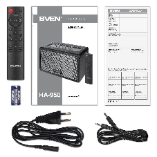 Аудиосистема SVEN HA-950, черный, МДФ, эко-кожа (60 Вт, Bluetooth, USB, Micro SD, пульт)