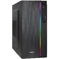 Компьютерный корпус Minitower ExeGate mEVO-9302-RGb-600W-12 (mATX, БП 600NPX с вент. 12см, 2хUSB+1хUSB 3.0, HD аудио, черный с RGb подсветкой)