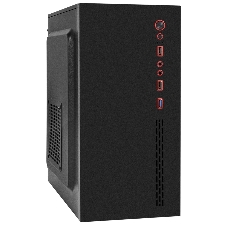 Компьютерный корпус Minitower ExeGate BAA-403-UNS500 (mATX, БП UNS500 с вент. 12см, 2*USB, HD Audio, черный)