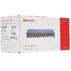 Коммутатор Hikvision DS-3E0310HP-E, 8×100 Мбит/с PoE+ + 2×1 Гбит/с, неуправляемый