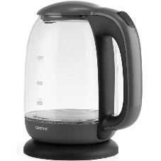 Чайник Centek CT-0034 (серый) Vancouver стекло, 1.8л, 2200 Вт, внутренняя LED подсветка, кнопка