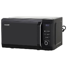 Микроволновая печь Sharp R2852RK черный/серебристый, 20 л, 800 Вт, переключатели - кнопки, поворотный механизм
