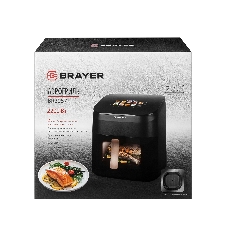 Аэрогриль Brayer BR2057 черный, 2200 Вт, 8.5 л, сенсор, 10 программ