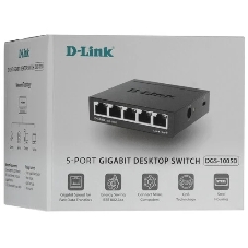 Коммутатор D-Link DGS-1005D, 5×1 Гбит/с, неуправляемый