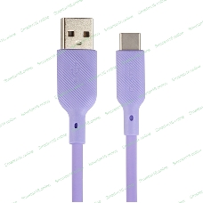 Кабель QUMO 32961 USB-A на Type-C, силиконовый, 1м, 3A, 18W (фиолетовый)