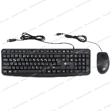 Комплект клавиатура+мышь Oklick S603 проводной, USB, 1200 DPI, чёрный