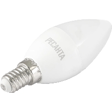 Лампа светодиодная Ресанта LL-R-C37-6W-230-3K-E14 свеча, 6 Вт, теплый, Е14