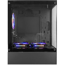Компьютерный корпус Ginzzu CL475 mATX FAN 3*12LC4 передняя панель Стекло