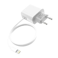 Сетевое зарядное устройство Maxvi CHL-242L 2хUSB 2.4A + литой кабель Lightning 1.2м, белый