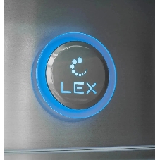 Холодильник LEX LCD505BmID синий/металл трехкамерный 321/144л морозилка снизу, No Frost, Side by Side