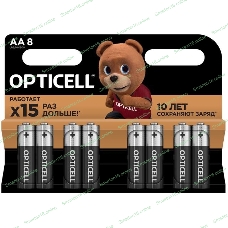 Элемент питания алкалиновый AA/LR6 (блист. 8шт) Basic Opticell 5051008