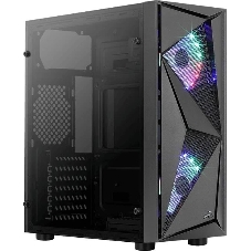 Компьютерный корпус Aerocool/Formula Glider Cosmo V1 без БП, ATX, боковое окно (закаленное стекло), черный