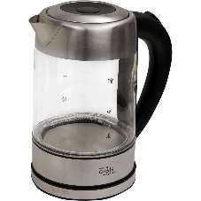 Чайник электрический Oasis K-7GS стальной+черный 1,7л. 2200Вт