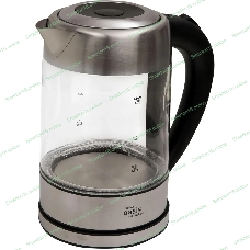 Чайник электрический Oasis K-7GS стальной+черный 1,7л. 2200Вт