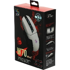 Мышь проводная A4Tech Bloody W70 Max белый, 10000 dpi, USB, кнопки - 9