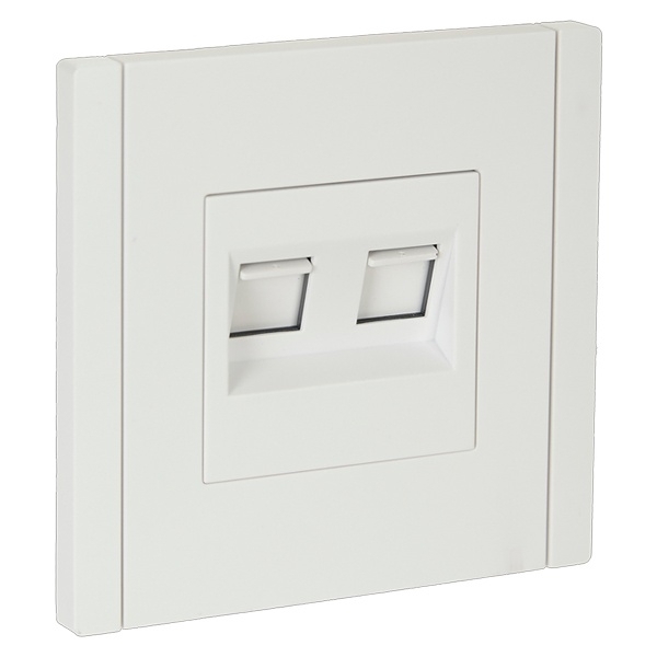 Розетка компьютерная 2-ая RJ45 кат.5E IEK FORTE&PIANO FP233 белый