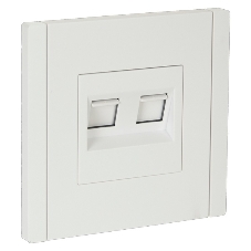 Розетка компьютерная 2-ая RJ45 кат.5E IEK FORTE&PIANO FP233 белый
