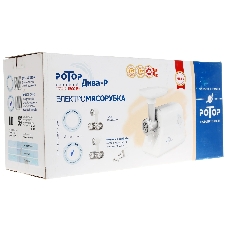 Мясорубка электрическая Ротор Дива-Р ЭМШ 35/300-3 белый, 1500 Вт, 0.6 кг/мин, реверс, насадки - 3