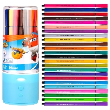 Фломастеры Deli EC150-24 Super Wings 24цв. пластиковая туба