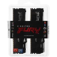 Оперативная память Kingston Fury Beast, DDR5, 64Gb (2x32Gb), 6000MHz, CL36, DIMM, с радиаторами, RGB, черный