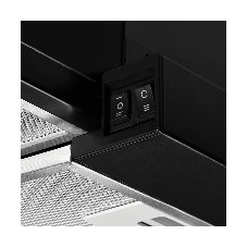 Встраиваемая вытяжка Kuppersberg SLIMTURBO 60 B, 60 см, отвод/рециркуляция, 1500 м3/час, механическое управление, 3 скорости, освещение 2х2 Вт, металлические жироулавливающие фильтры, угольный фильтр KF-ES (опция), 63.4 дБ, обратный клапан, шхвхг:55.2x25.5x28см, черный