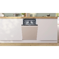 Встраиваемая посудомоечная машина Bosch SPV4HMX14Q, 45 см, 10 комплектов, электронное управление, дисплей, энергоэффективность А+, уровень шума 46 дБ, цвет белый