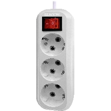 Удлинитель с заземлением Defender L330 16 А, 3 м, заземление, выключатель