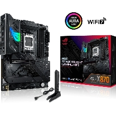 Материнская плата ASUS ROG STRIX X870-F GAMING WIFI, AM5, AMD X870, 4xDDR5, 2xSATA, 4xM.2, 1xPCI-E 5.0 x16, 1xPCI-E 4.0 x4, 1xHDMI, 1xDP, 2xUSB-C USB4, 1xUSB-C 10Gbps, 5xUSB-A 10Gbps, 4xUSB-A 5Gbps, 1x 2.5Gb LAN, 2x3.5 мм, 7.1, ATX