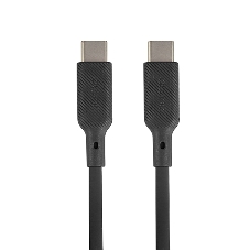 Кабель QUMO 32964 Type-C на Type-C, силиконовый, 1м, 3A, 60W, PD черный