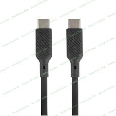 Кабель QUMO 32964 Type-C на Type-C, силиконовый, 1м, 3A, 60W, PD черный